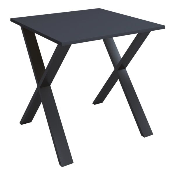 VCM Schreibtisch »Lona« 80/50 cm X-Fuß-Gestell schwarz grau, 80x76x50 cm