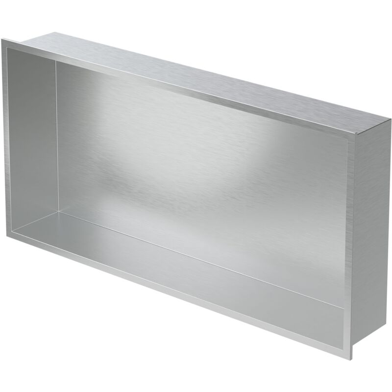 Luxebath - Nicchia A Parete In Acciaio Inossidabile 60x30x10 Cm Argento Nicchia Per Doccia Con Telaio Ripiano Incorporato Nicchia Piastrellabile Per Bagno Ripiano Per Doccia Supporto Di Stoccaggio