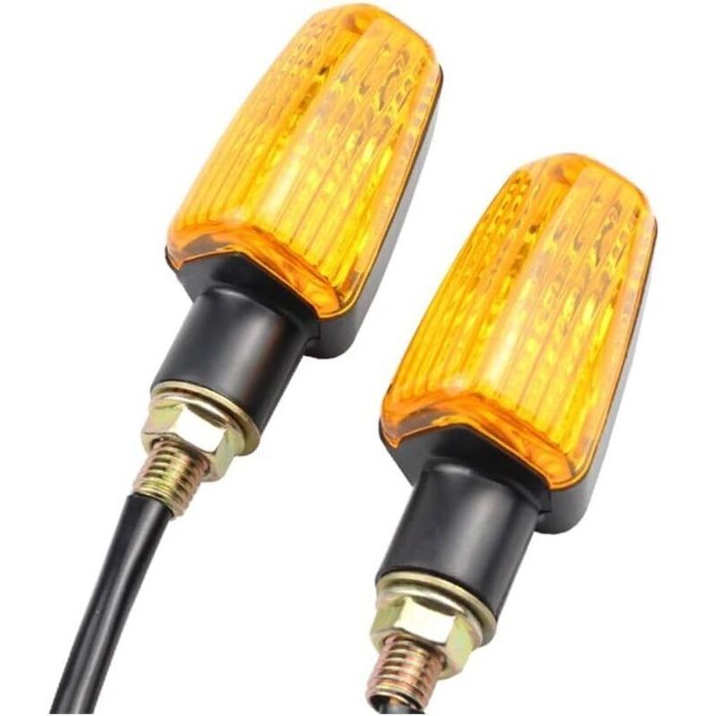 1 Paio Di Indicatori Di Direzione Universali A Led Gialli, Indicatori Di Direzione Angolari Per Moto, Indicatori Di Direzione Ambra, Accessori Per Moto -crezuo