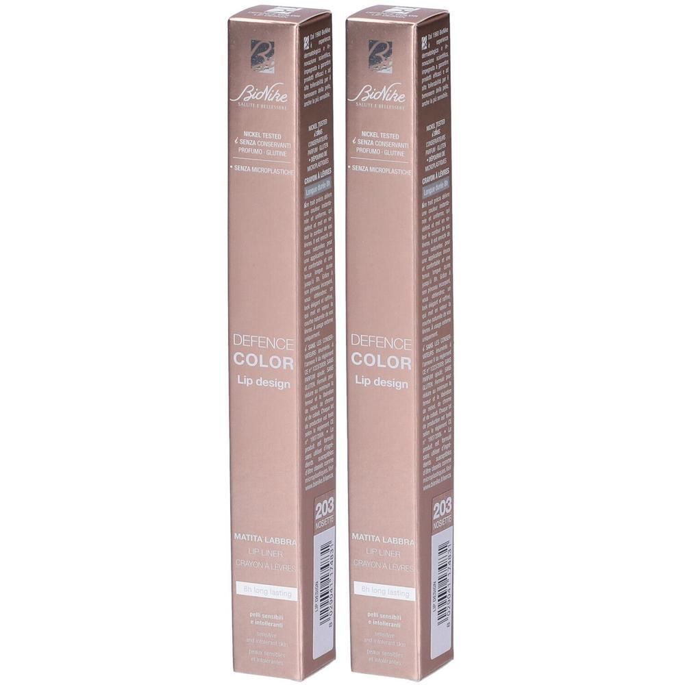 BioNike Defence Color Lip Design Matita Labbra Colore 203 Noisette 2x1