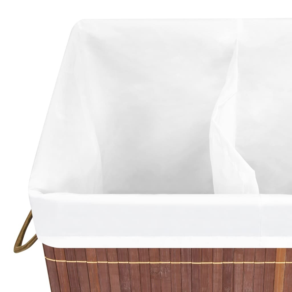 vidaXL Bambus-Wäschekorb V1 : Farbe - Braun, Größe - 72 L Image