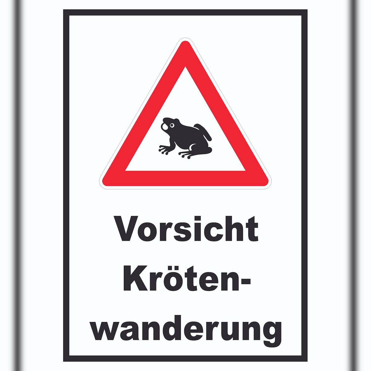 HB-Druck Vorsicht Krötenwanderung Schild A0 (841x1189mm) Image