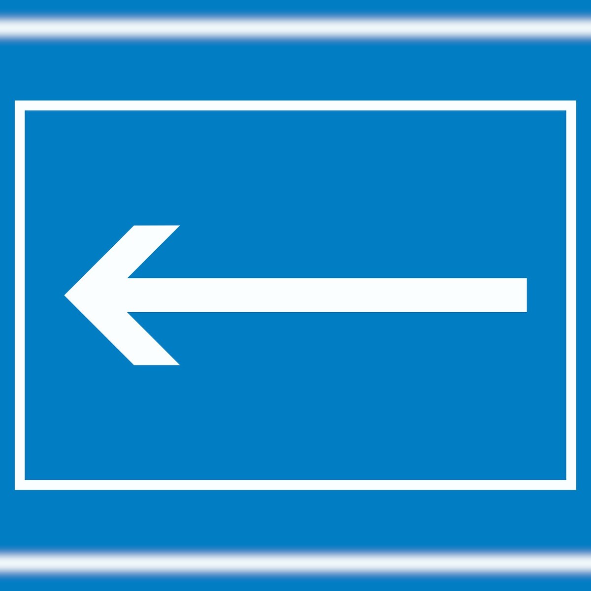 HB-Druck Richtungspfeil links Schild waagerecht weiss blau Pfeil A1 (594x841mm) Image