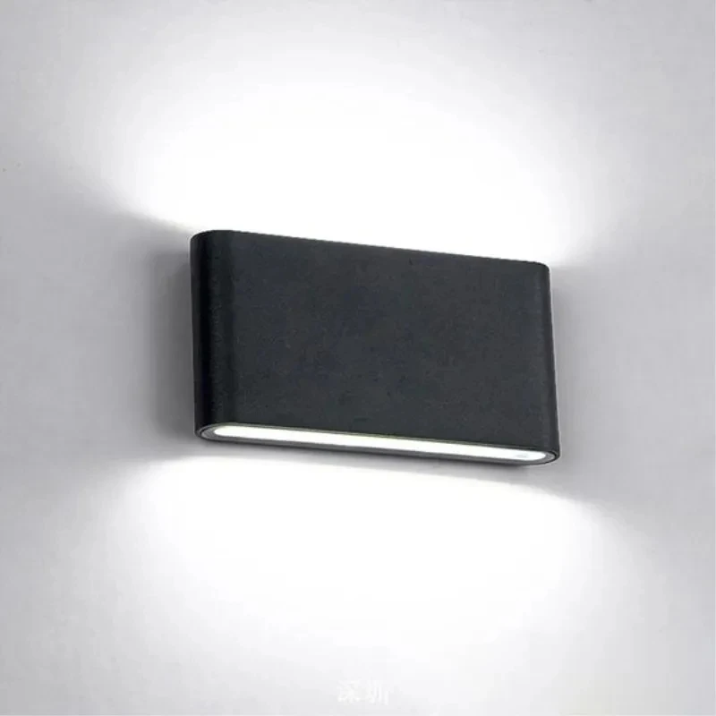 Moderne wasserdichte 12W LED-Wandleuchte für den Außenbereich, IP65, Aluminium, nach oben und unten, Wandleuchte, Garten, Veranda, Wandleuchte, Dekoration, Licht 110V, 220V