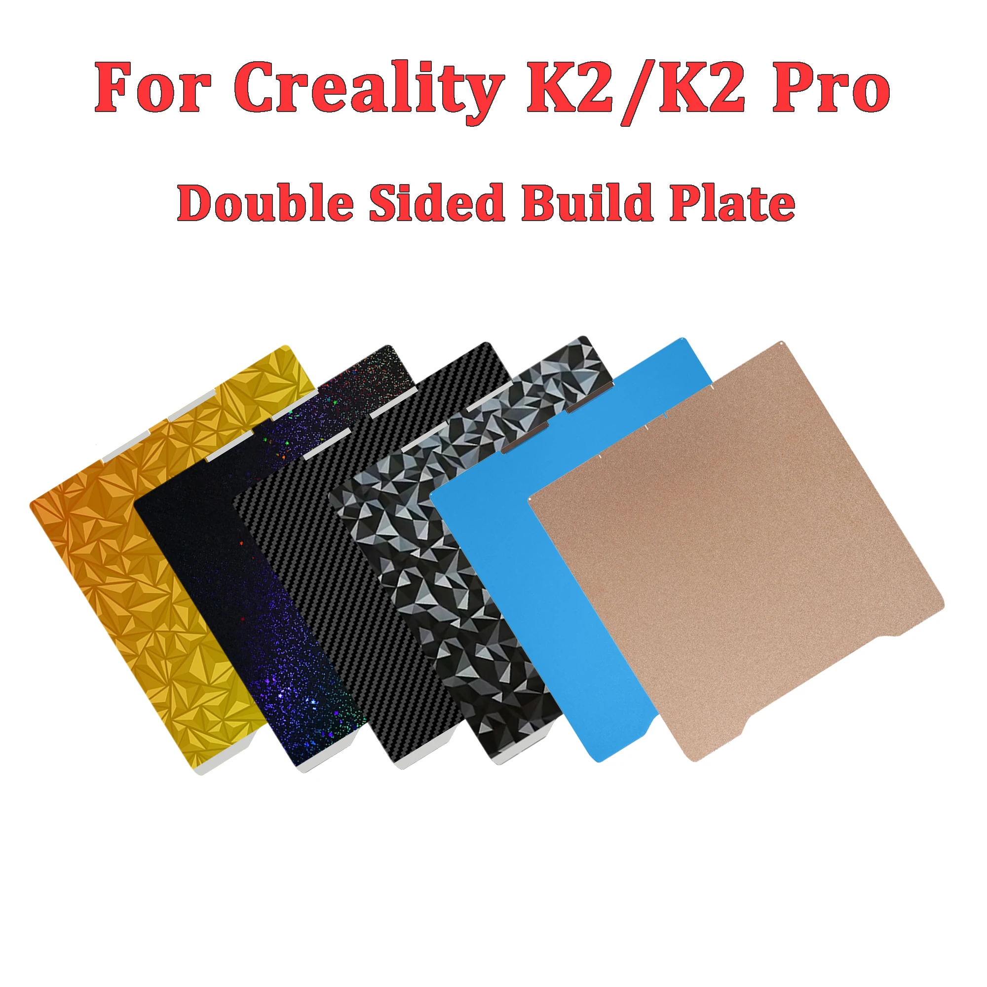 Für Creality K2/K2 Pro Bauplatte Doppelseitige Kaltplatte PEI PEO PET PEY Heizbett Federstahlplatte für K2/K2 Pro 3D-Drucker Image