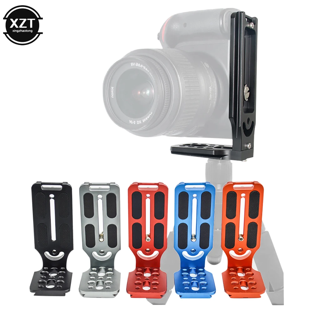 Neueste Universal Kamera L Halterung Quick Release L Platte 1/4 Zoll Schraube Schweizer Vertikale Video Kompatibel für Nikon Canon Sony Fuji Image