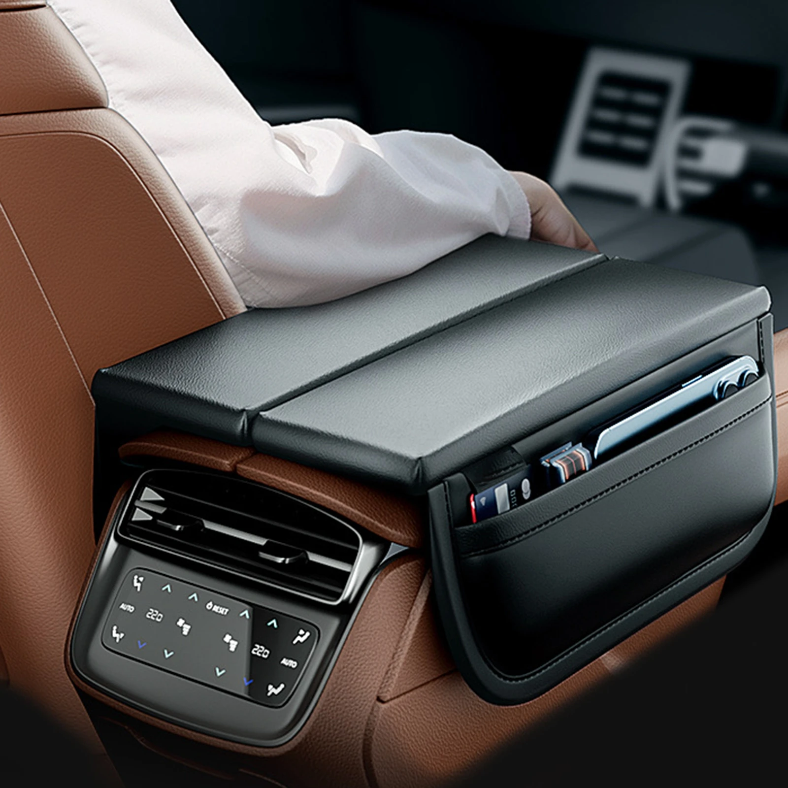 Copertura del bracciolo dell'auto copertura della Console centrale automatica accessori per automobili universali protezione cuscino per bracciolo tappetino in pelle PU