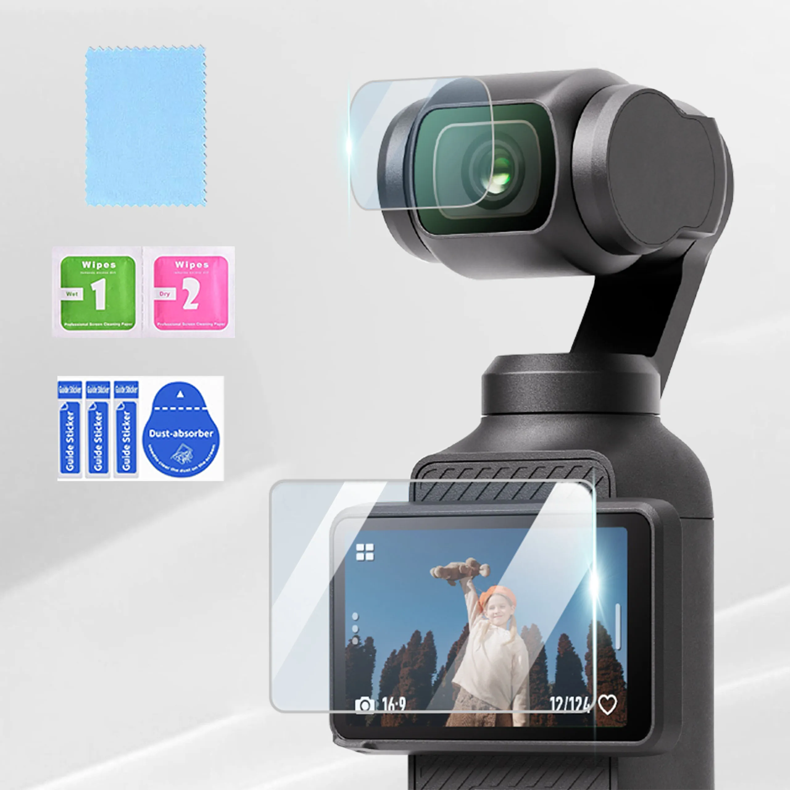 9h hd gehärtetes Glas für dji osmo pocket 3 Displays chutz folie für dji pocket 3 kardanisches Kamera objektiv schützt Glas zubehör Image