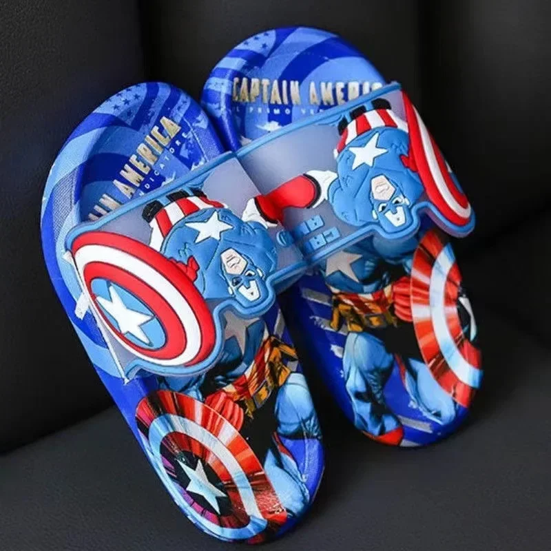 Kinder Hausschuhe Sommer Jungen Cartoon Home Indoor Anti Slip Weiche Sohle Baby Hausschuhe Jungen Mädchen Hausschuhe Badezimmer Schuhe Größe Image