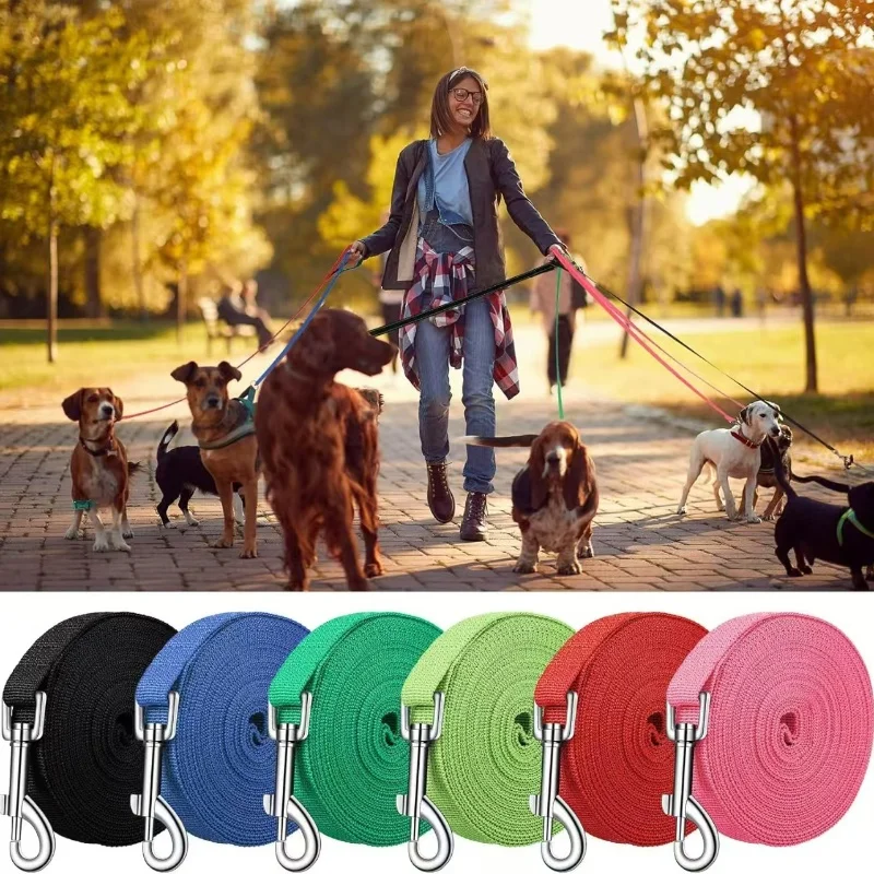 Lange Hunde-Trainingsleine aus Nylon, 1,5–30 m, Zugseil-Lanyard, vielseitige Haustier-Gehleine für kleine bis große Hunde