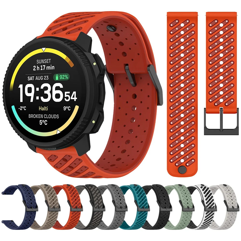 22 mm Armband für Suunto Vertical 2/RACE 2 S/Run/OceanTwo-Tone Silikonarmband für Suunto 5 9 Peak Pro Ersatzband Image