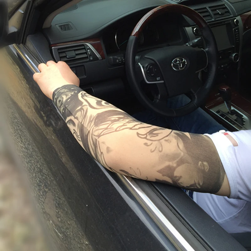 Hohe Qualität Mode-Design Beste Förderung Fake Tattoo Sleeves Temporäre Designs Body Art Tattoos Arm Wärmer Strümpfe Sonnencreme Image