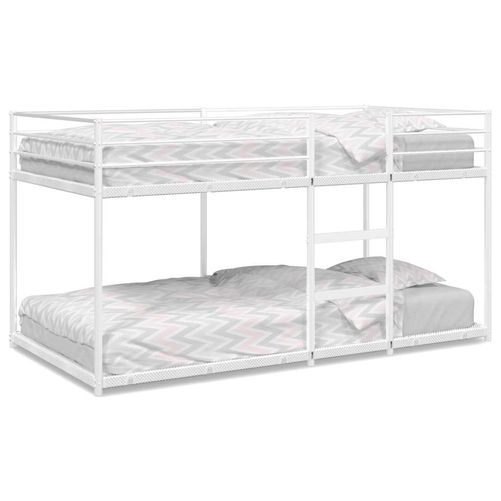 vidaXL Etagenbett ohne Matratze Weiß 90x190 cm Stahl Image