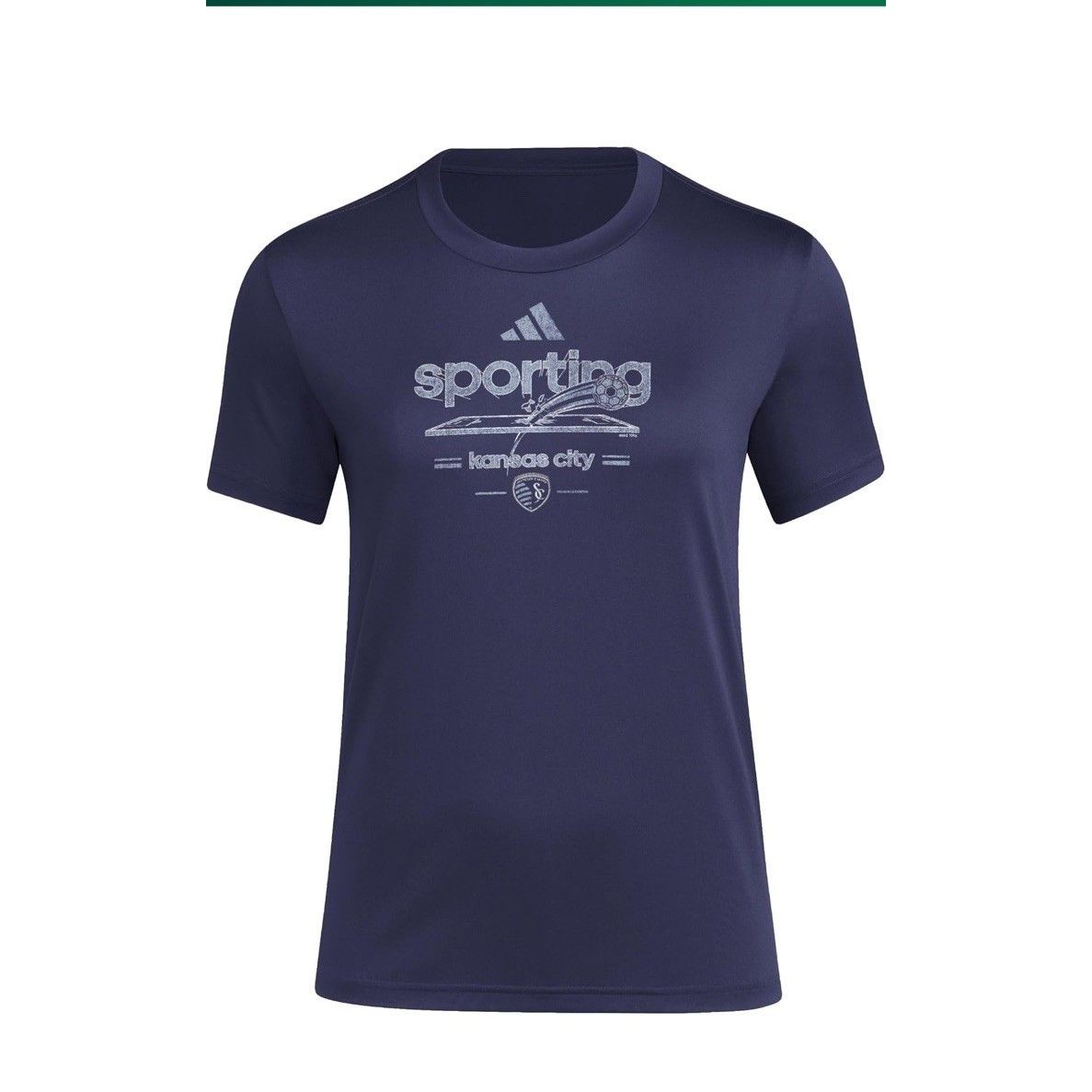 Adidas Shirts | Adidas Womens Sporting Kansas City Pre-Game Soccer Shirt,Navy Blue Xlarge | Color: Blue | Size: Xl