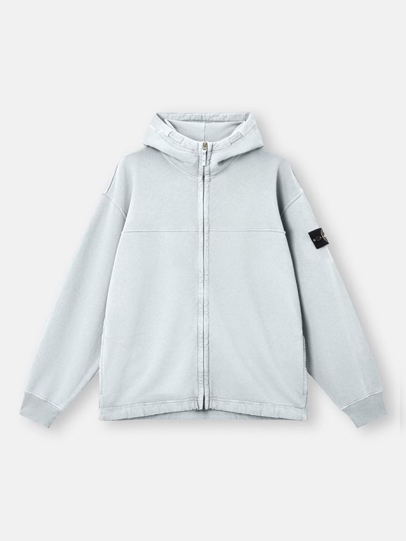 6100017 Organic Cotton Fleece, Reflective Garment Lamination - Blue - Stone Island Sweats