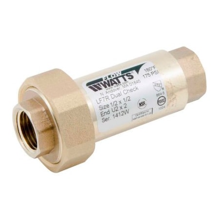 WATTS 72203 Watts 1/2" X 1/2" LF 7U2-2 Dual Check Valve