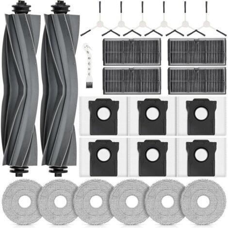 25 Accessori Per Robot Aspirapolvere Dreame L10s Pro Ultra Heat / L10s Ultra Gen 2 / X30 Ultra / Mova E30 Ultra. 2 Spazzole Principali, 4 Filtri, 6 Panni, 6 Sacchetti Per La Polvere, 6 Spazzole Latera