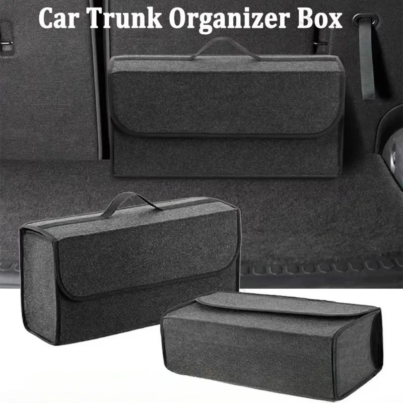 Universal High Capacity Felt Car Trunk Organizer And Portable Storage Box 30 X 15 X 29 Cm