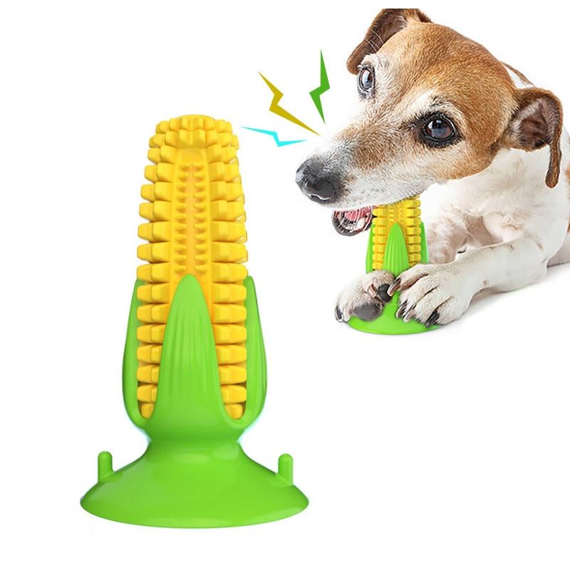 Suction Cup Dog Toy Corn Dog Toothbrush Toy For Chewing And Dental Cleaning Suction Cup Dog Toy Corn Dog Toothbrush Toy For Chewing And Dental Cleaning