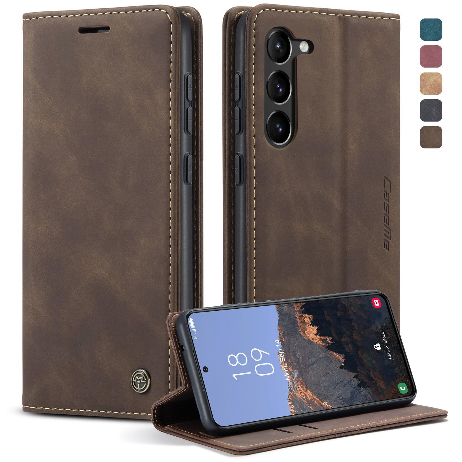 For Samsung Galaxy S23 5G CaseMe 013 Multifunctional Horizontal Flip Leather Phone CaseCoffee For Samsung Galaxy A21S wine Red