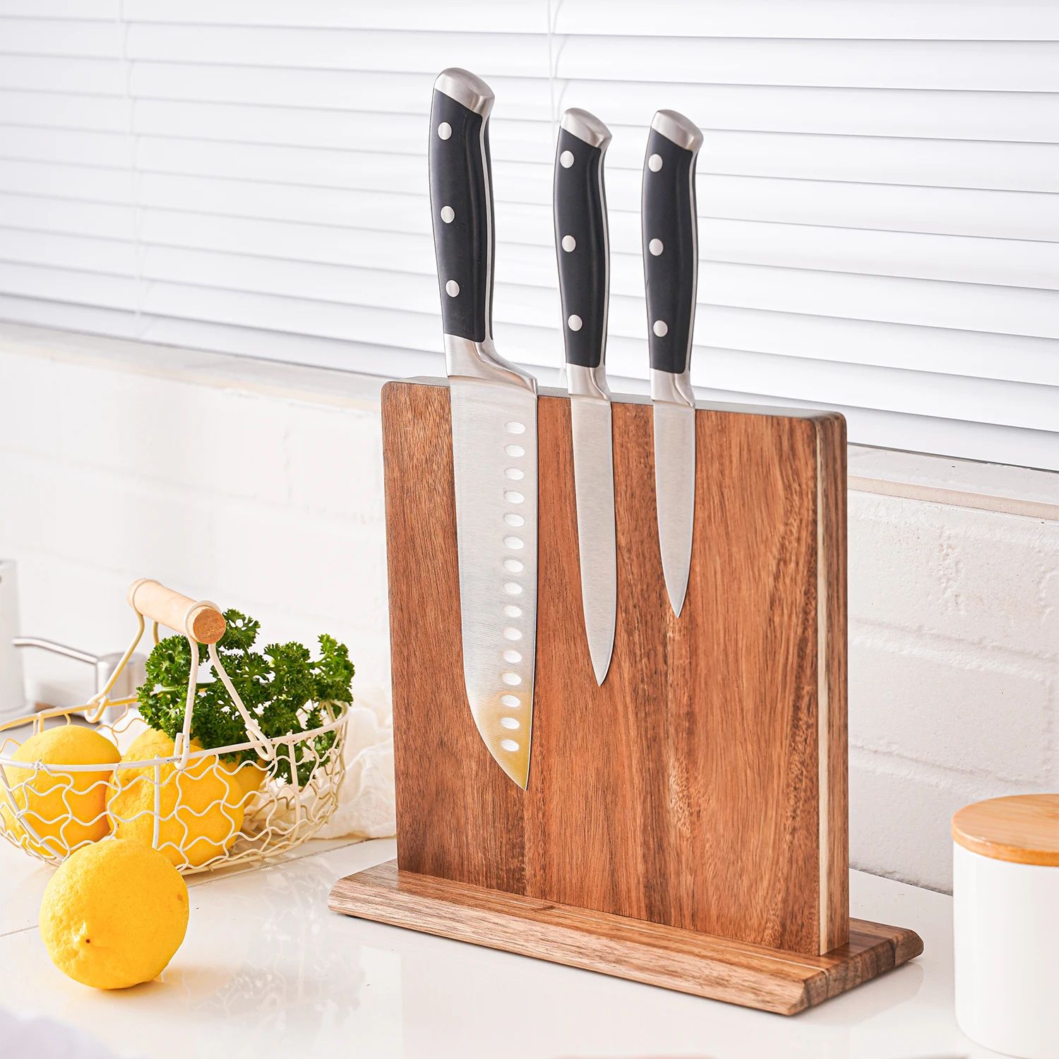 Acacia Wood Magnetic Knife Holder Strong Magnet Kitchen Knife Stand Block Acacia Wood Magnetic Knife Holder Strong Magnet Kitchen Knife Stand Block