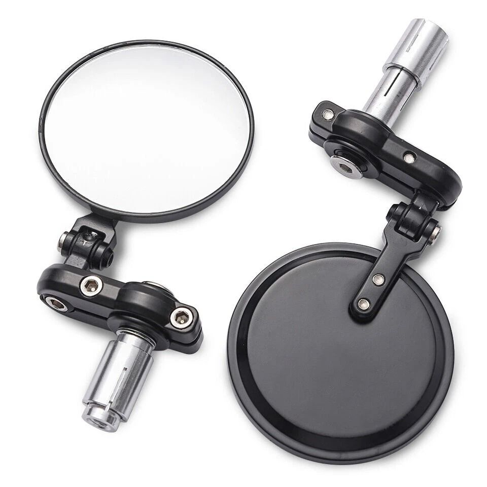 Motorcycle Bar End Mirrors Round Handlebar Pair Motorcycle Bar End Mirrors Round Handlebar Pair