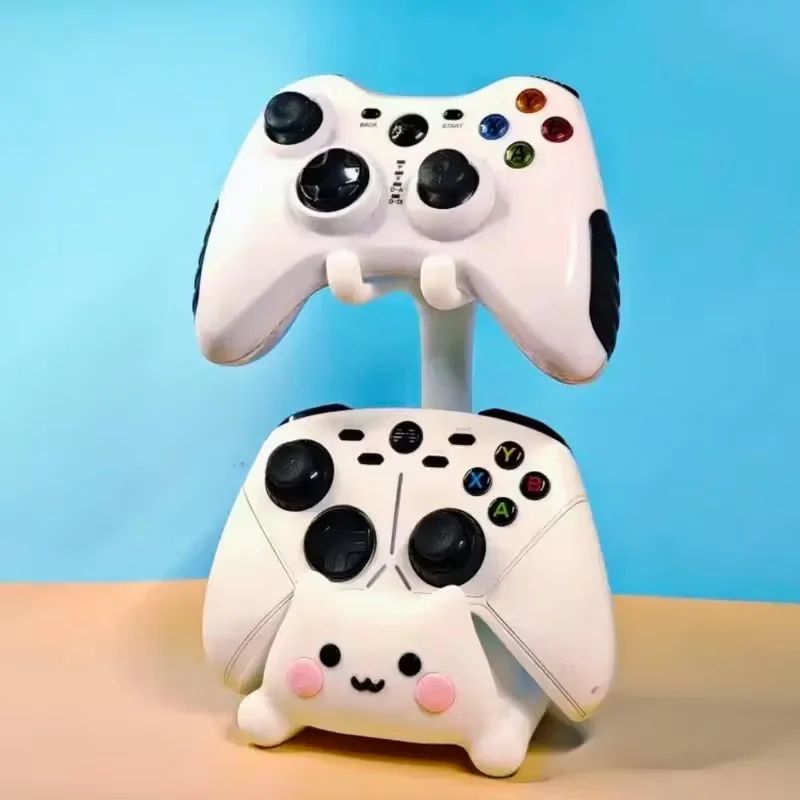 Cute Cat Game Controller Stand For PS5 PS4 Xbox And Switch white