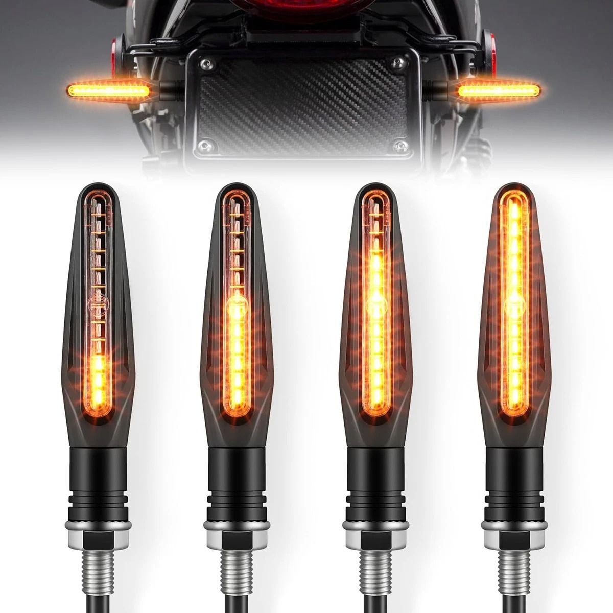 Universal Motorcycle LED Turn Signals Amber Blinkers For Bikes ATV Scooters Universal Motorcycle LED Turn Signals Amber Blinkers For Bikes ATV Scooters