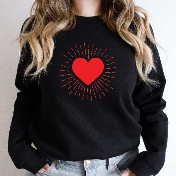 Valentines Day Heart Shirt | Cute Red Heart Sweatshirt For Women & Dog Mom Gift Tee mustard 3xl t Shirt
