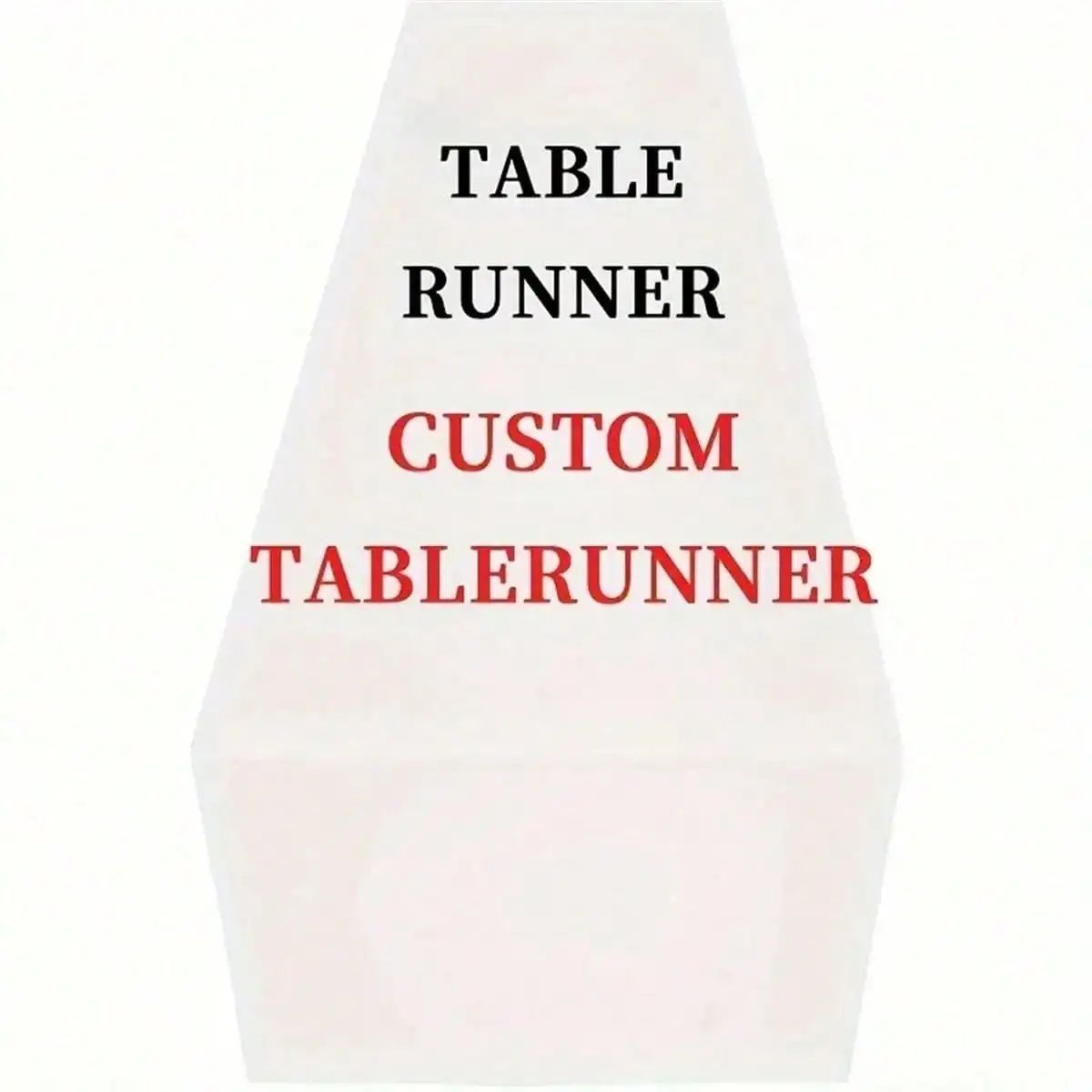 Personalized Linen Table Runner Custom Printed Wedding & Holiday Dining Decor 1 70.8x13 In