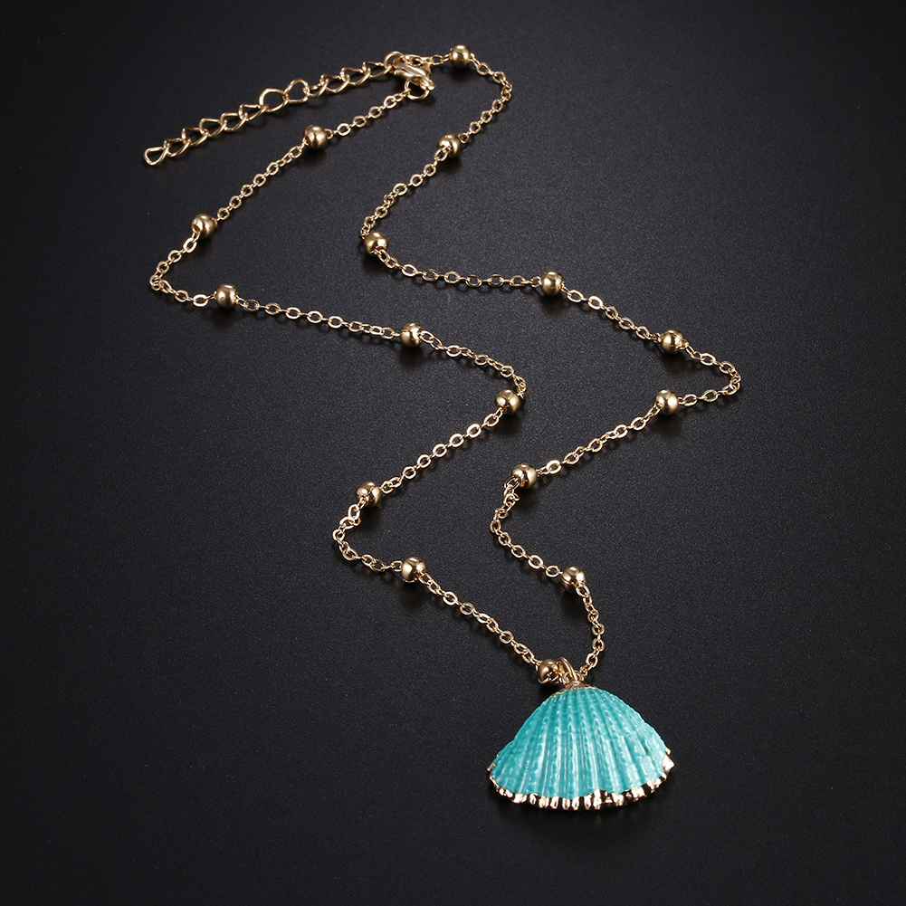Boho Shell Necklace Cowrie Conch Pendant Beach Jewelry For Women style 1
