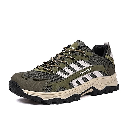 Olivgrüne Herren-Outdoor-Sneaker, Schnürschuhe, leicht, atmungsaktiv, komfortabel, robust, lässig und sportlich – ideal für Reisen, Wandern, den Alltag und Wochenendabenteuer. Image