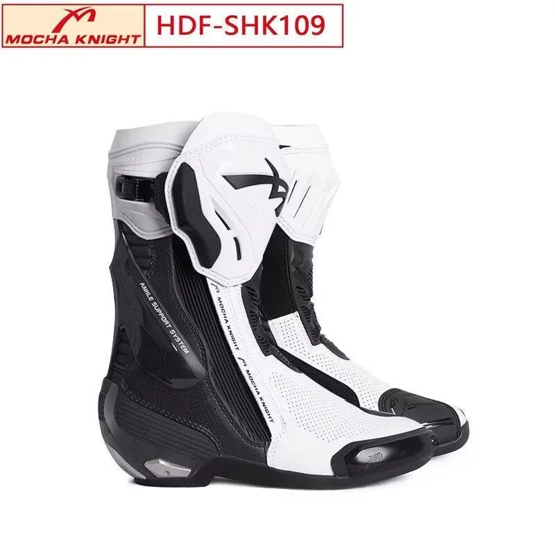 MOCHA SH109 Motorrad-Rennstiefel Perforierte Sommer-Atmungsaktive Professionelle Motocross BOTAS Ritter-Reitstiefel CE-Zertifiziert Image