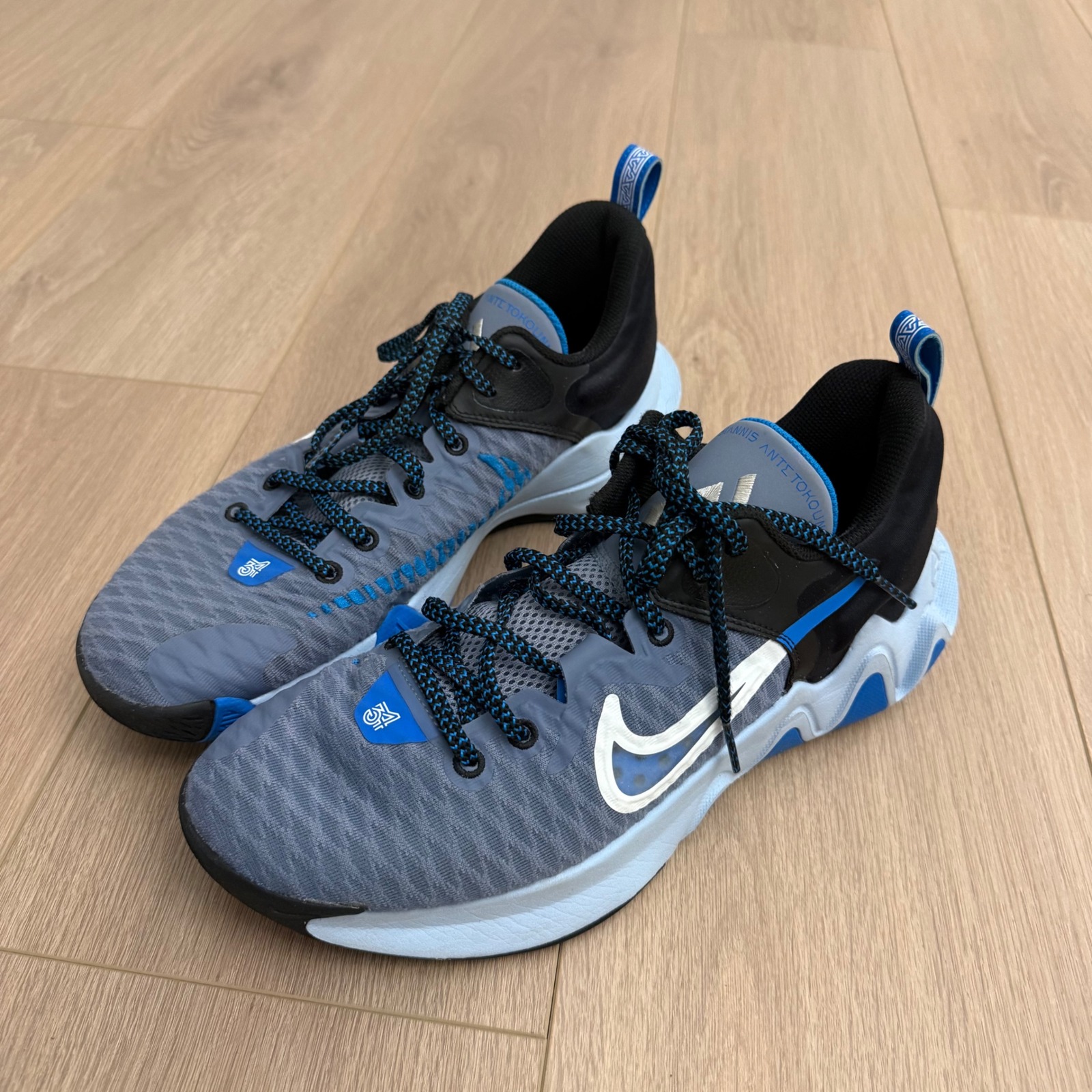 Nike Shoes | Ee Nike Giannis Immortality 2 Men Basketball Shoe Dutch Blue Black Cz4099-400 10 | Color: Black/Blue | Size: 10