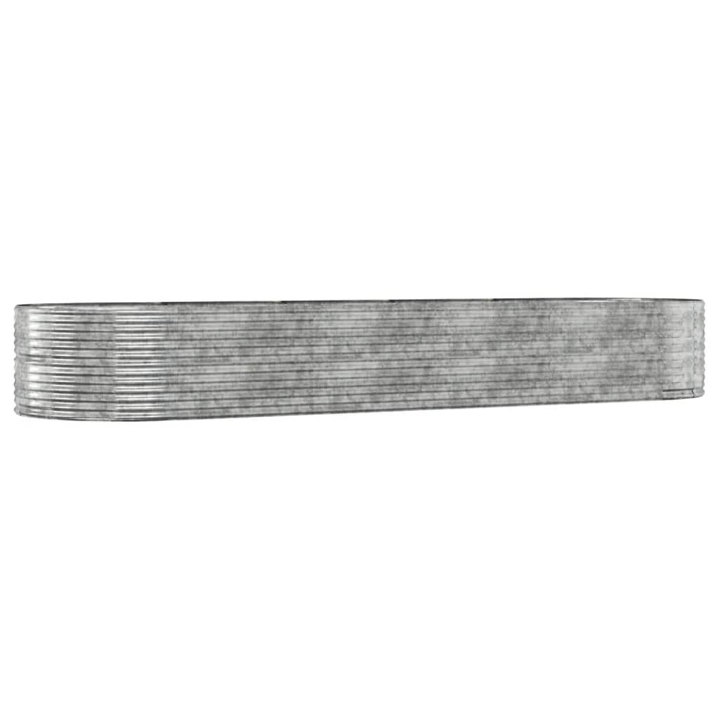 vidaXL Hochbeet Silbern 447x140x68 cm Verzinkter Stahl Image