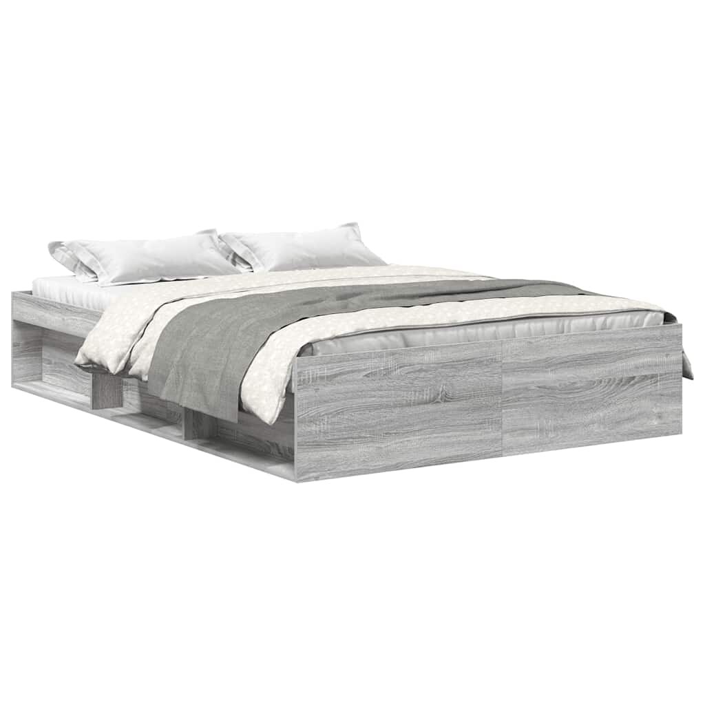 vidaXL Bettgestell Grau Sonoma 150x200 cm Image