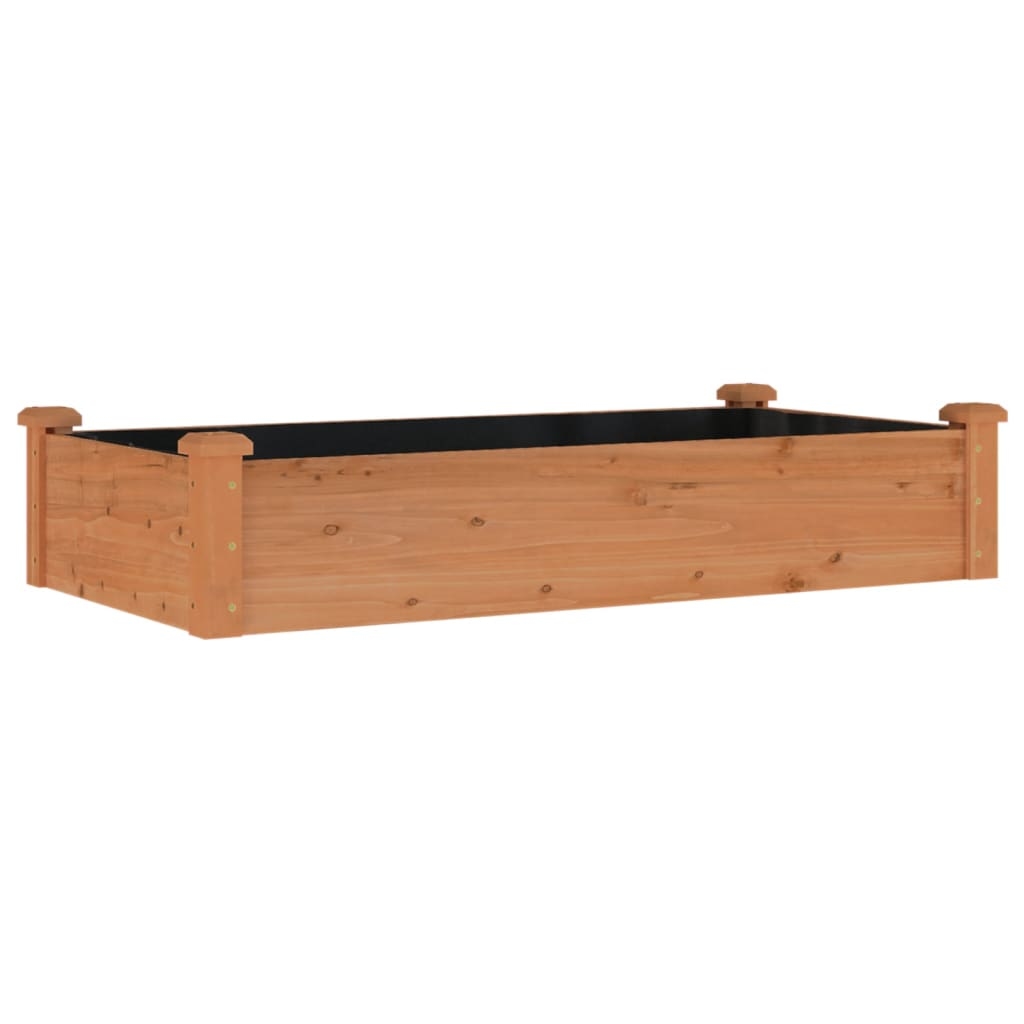 vidaXL Hochbeet mit Einsatz Braun 120x60x25 cm Massivholz Tanne Image