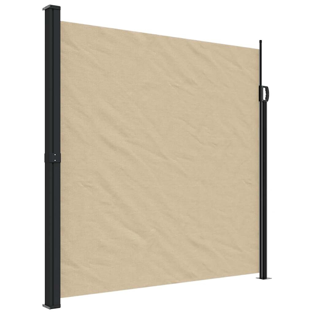 vidaXL Seitenmarkise Ausziehbar Beige 200x600 cm Image