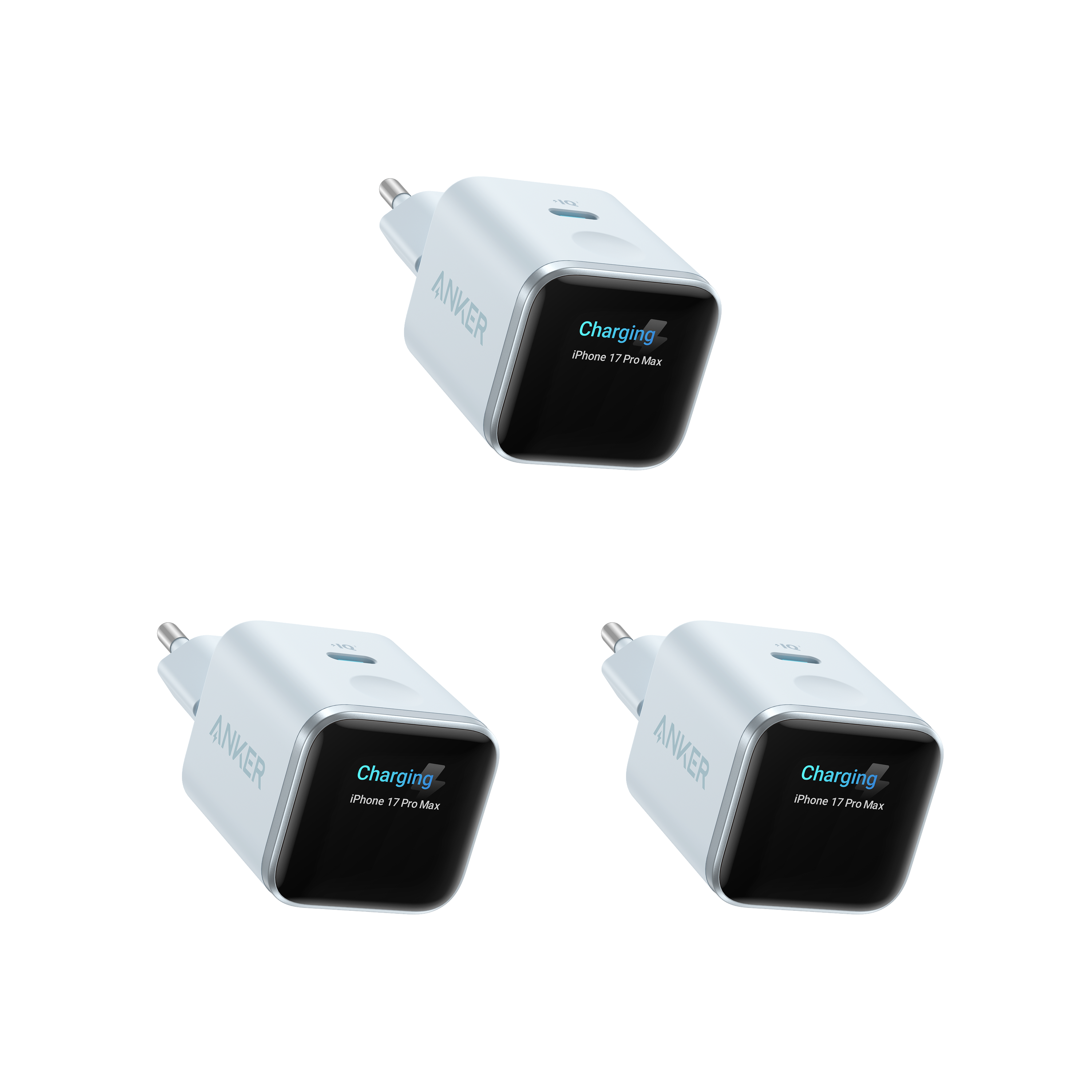 Anker Nano Ladegerät (45W, Smart Display, 3-Packung) Image