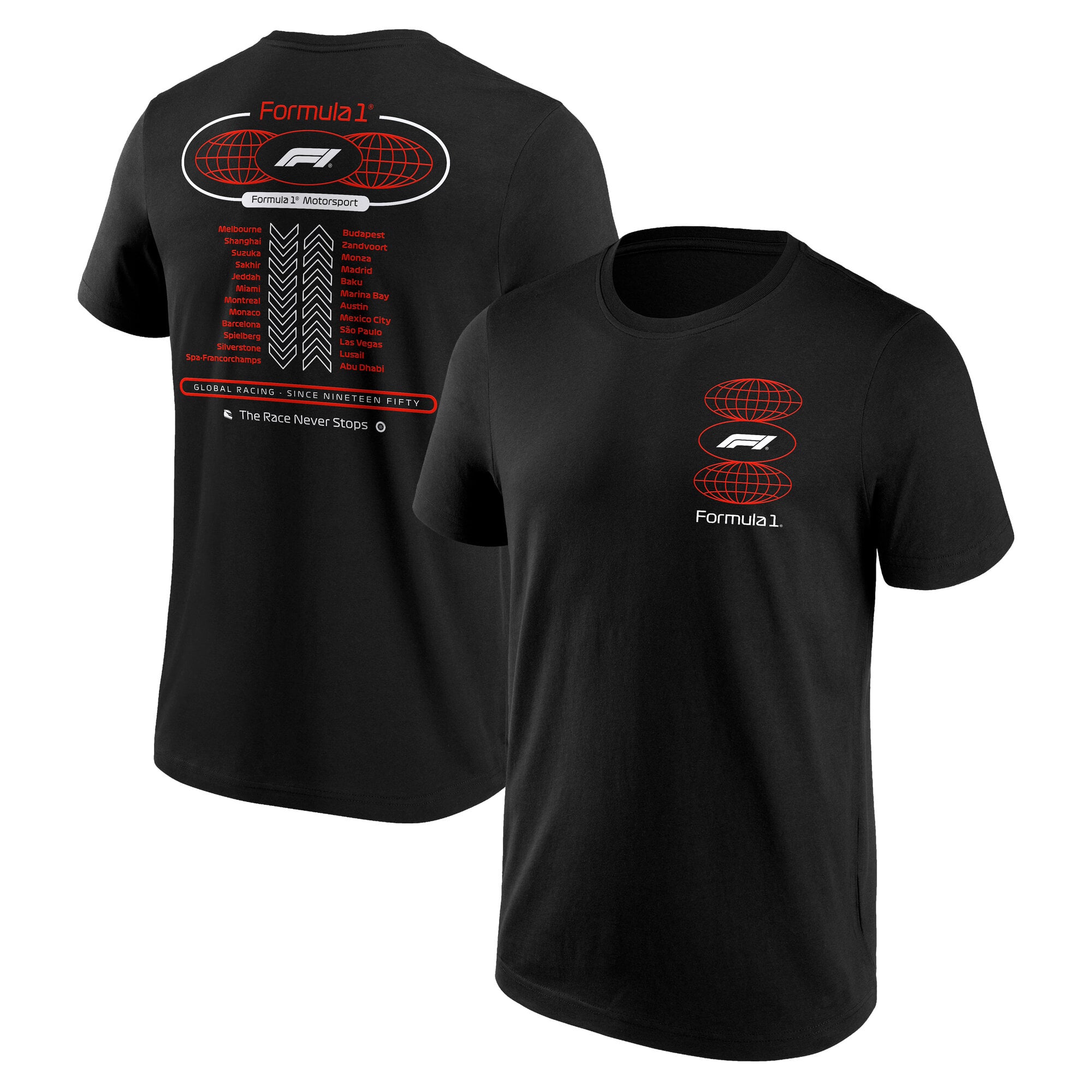 T-shirt graphique Formula 1 Tour - Noir - Unisexe - unisexe Taille: 3XL