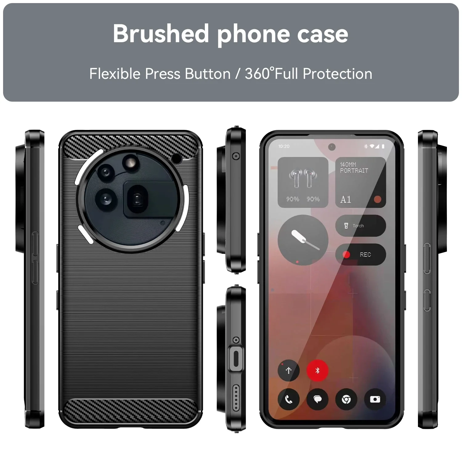 Mr Business Kevlar Carbon Fiber Phone Soft Case für Nothing Phone 3A Pro 2A Plus 2 1 CMF Phone 1 Anti-Shock Matte Feeling Cover Image