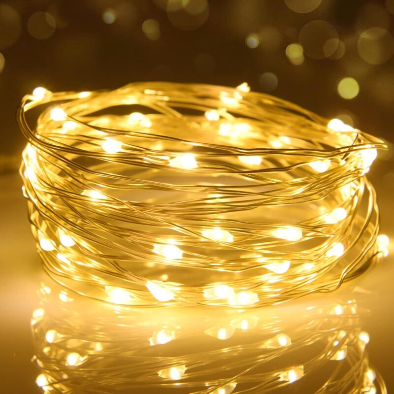 Minkurow Luci Della Stringa Led Della Decorazione Del Ramadan, Luci Della Stringa 5m 50led Ip65 Decorazione Della Ghirlanda Del Led Impermeabile Per La Camera Da Letto Festa Di Natale Festival Giardin
