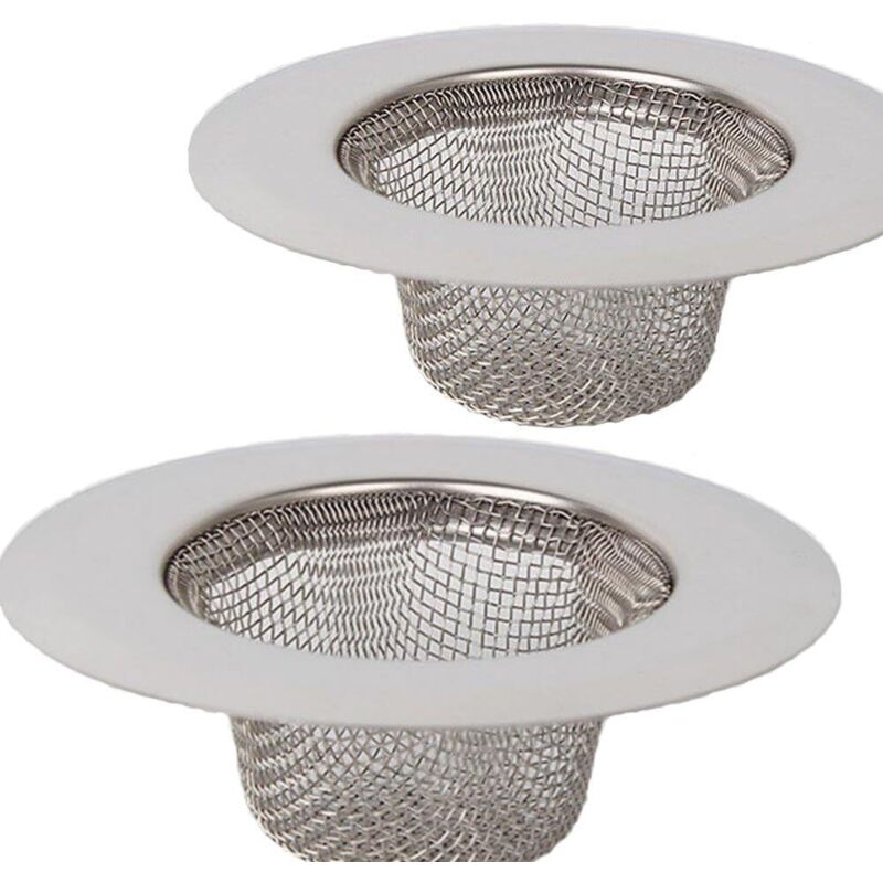 Set Di 2 Filtri In Acciaio Inox, Mini Filtro Per Lavello, Filtro Di Scarico Per Lavello In Acciaio Inox, Filtro Filtrante, Filtro Per Doccia, Vasca Da Bagno O Lavello Da Cucina.