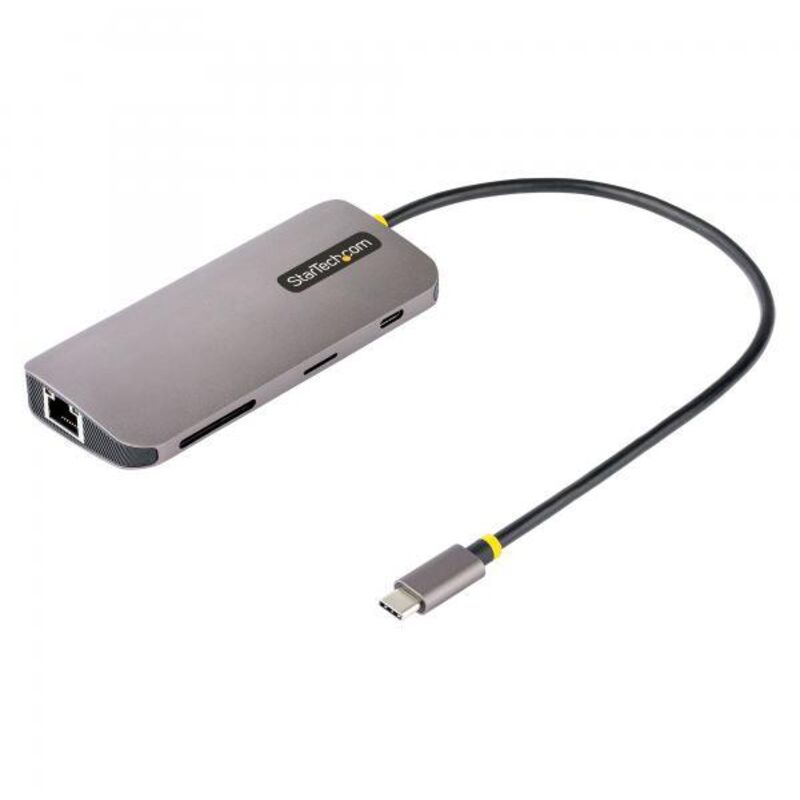 Startech.com Adattatore Multiporta Usb-c Hdmi 4k 60hz, Hub Usb-a 5gbps A 3 Porte , Adattatore Usb-c A Hdmi Con Pd 100w Pass-through, Gbe, Sd/microsd, Cavo Da 30 Cm, Dock Da Viaggio, Docking Station Pe