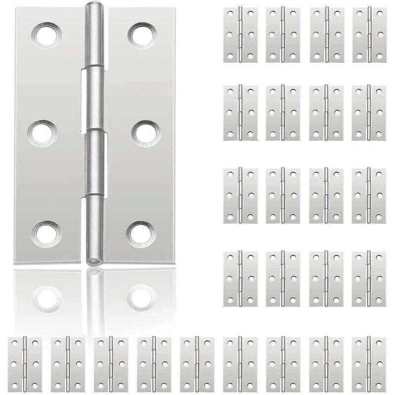 24 Pezzi Piccole Cerniere Per Porte, Cerniera In Acciaio Inossidabile, Cerniere Per Porte Fai Da Te Per Porta Dell'armadio Cerniera Per Pianoforte Scatole Per Gioielli Mobili Per La Casa Ferramenta Ar