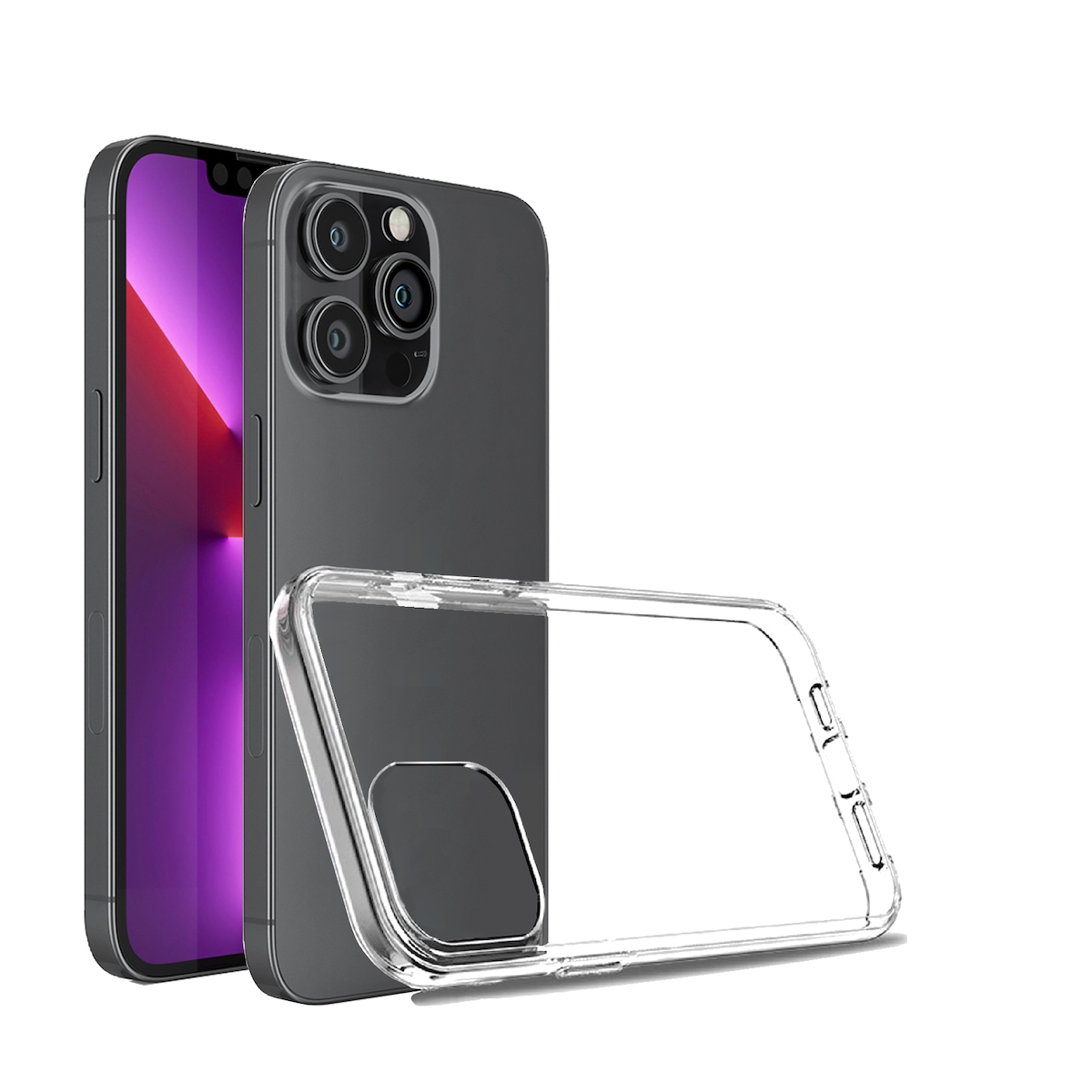 MobileKing Transparente Handyhülle für iPhone 13 Mini - Backcover, TPU, Stoßdämpfend - MBK107
