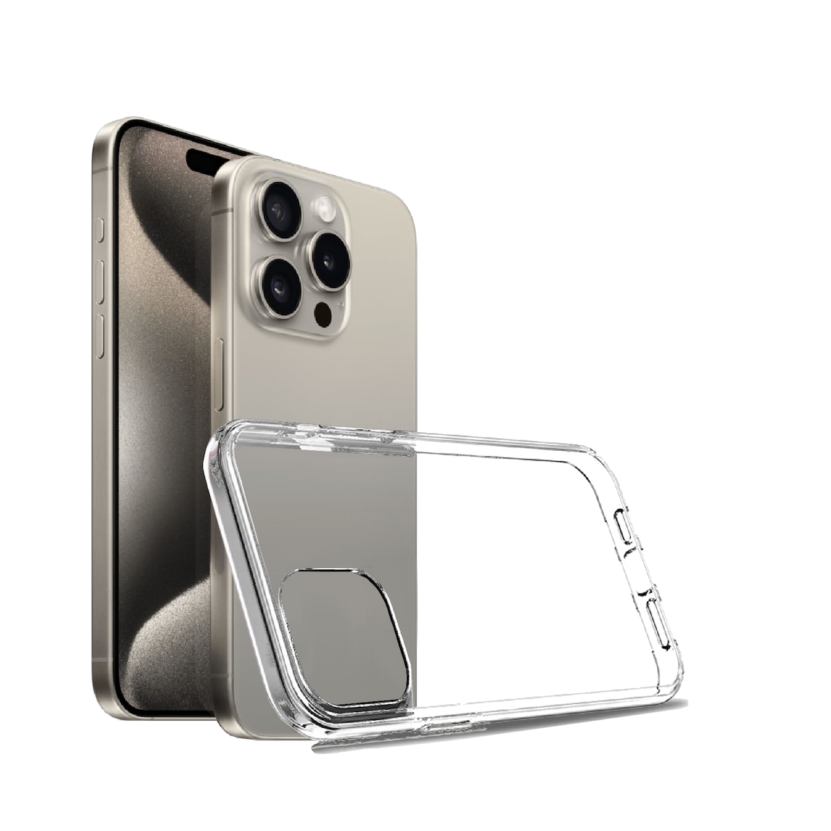 MobileKing Transparente Handyhülle für iPhone 15 - Backcover, TPU, Stoßdämpfend - MBK100