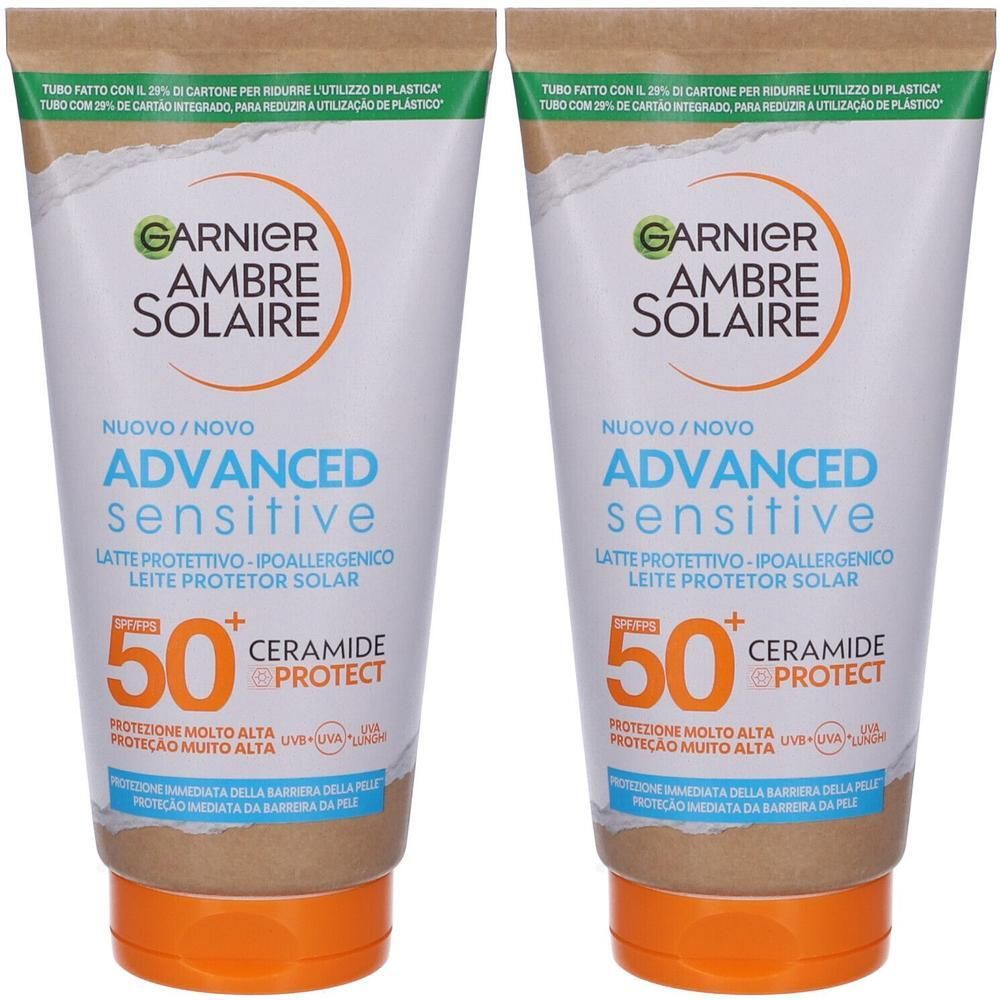 Garnier Ambre Solaire Advanced Sensitive Latte Solare SPF50+ 175ml 2x1