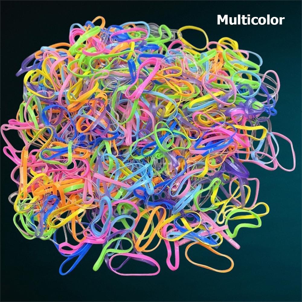 200 pezzi 30 mm elastici per capelli colorati anelli di gomma elastici monouso per capelli elastici per coda di cavallo elastici per capelli mini elas