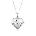 Elli Halskette Damen Herz Medaillon Anhänger Ornament in 925 Sterling Silber